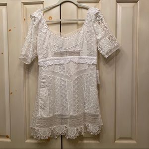 For Love and Lemons White Lace Dress
